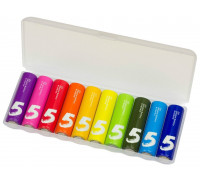 Батарейки алкалиновые ZMI Rainbow типа AA (уп.10 шт.) (AA 501), цветные