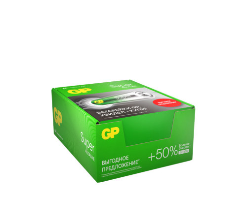 Батарейка GP Super G-Tech LR6 AA Shrink 4 Alkaline 1.5V (4/96/384) the original
