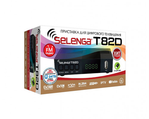IPTV приставка DVB-T2/C Selenga T82D с дисплеем