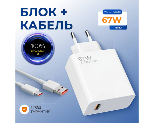 СЗУ Блок c кабелем RT67W с кабелем type-C