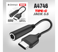 Аудио-Переходник deespi M40  Type-C на Audio  (Black)