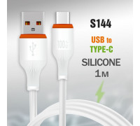 Кабель USB G13 Type-C силиконовый 1000mm White