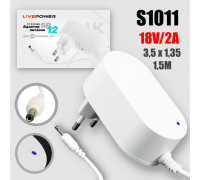 Блок питания Live-Power  для VK Капсула 18V SP12 18V/2A  (3,5*1,35) кабель 1,5м White