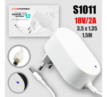 Блок питания Live-Power  для VK Капсула 18V SP12 18V/2A  (3,5*1,35) кабель 1,5м White