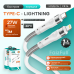 Кабели для телефона FaizFull FR14 PD (1m 27W)  c пружинкой