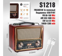 Радиоприемник deespi РЕТРО-стиль RE-08 BT/AM/FM/SW/USB/AUX/MicroSD