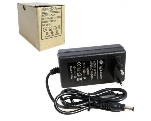 Блок питания Live-Power 12V LP224 12V/3A (5,5*2,5)