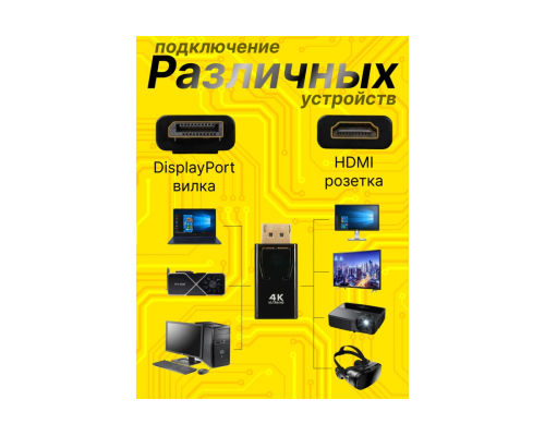 Адаптер DisplayPort вилка HDMI розетка HD80 STYLE