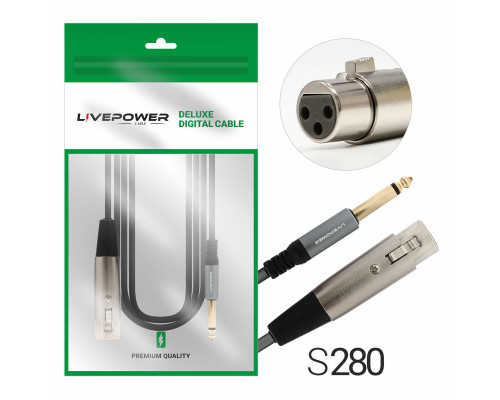 Кабель Аудио Premium H255 6.35mm/M to XLR M/F 1800mm