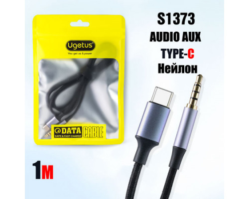 Аудио-Кабель Ugetus UG04 Type-C на Audio aux 1м (black)
