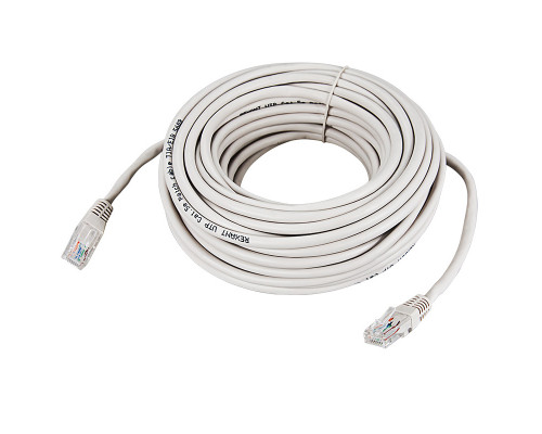 REXANT Патч-корд U/UTP, категория 5e, RJ45-RJ45, неэкранированный, PVC серый, 15 м
