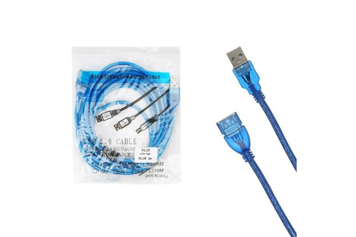 КабельудлинительDL22USB2.0M/Fсфильтром5м(blue)