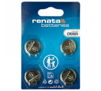 Батарейка Renata CR2025 BL4 Lithium 3V (4/40/400)