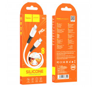 Дата-кабель HOCO X82 Lightning PD silicone charging, 1м (белый)