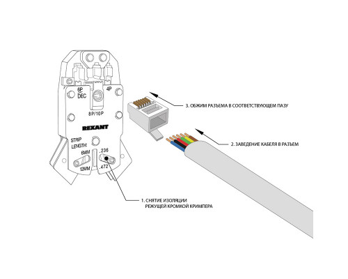 Rexant Телефонный разъем RJ-12(6P6C)