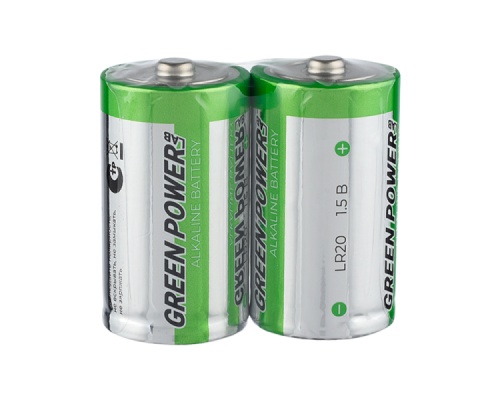 Батарейка GREEN POWERlab LR20 D SH2 Щелочная 1.5V (2/12/144)