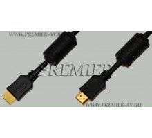 Шнур HDMI "шт" - HDMI "шт" 4K/60Гц HDMI 2.0 пластик "позолоченный" OD6.0мм с ферритами 15.0м