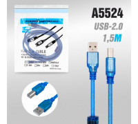 Кабель для принтера DL46 USB2.0 M/M с фильтром 1,5м (Blue)