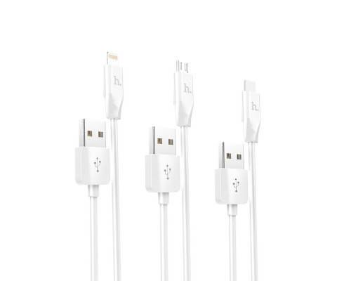 Кабель HOCO X1 Rapid Type C 2.1A, 1m (белый)