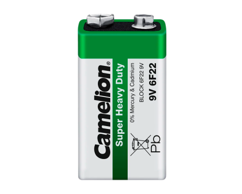 Батарейка Camelion Super Крона 6F22 Shrink 1 Heavy Duty 9V (1/12/480)