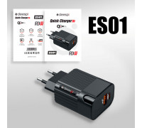 СЗУ 5V/3,1A Deespi ES01 A+C 20W Black (S895)