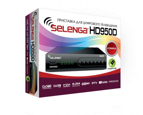 IP приставка DVB-T2/C Selenga HD950D с дисплеем