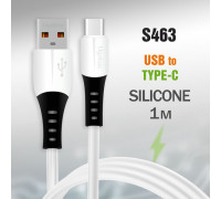 Кабель USB R82 Type-C 1м 3,0 А силиконовый белый (S463)