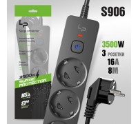 Сетевой фильтр-удлинитель Live-Power LP5110 3р. С/З 16А с выкл. 8м (black)
