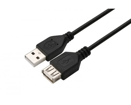 Кабель удлинитель DL23 USB2.0 M/F с фильтром 1,5м (black)