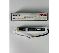 Блок питания для светодиодной ленты IP67 Slim  MG-1236  12V 3A 36W