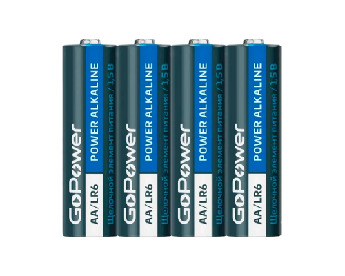 Батарейка GoPower LR6 AA BOX20 Shrink 4 Alkaline 1.5V (4/20/640)
