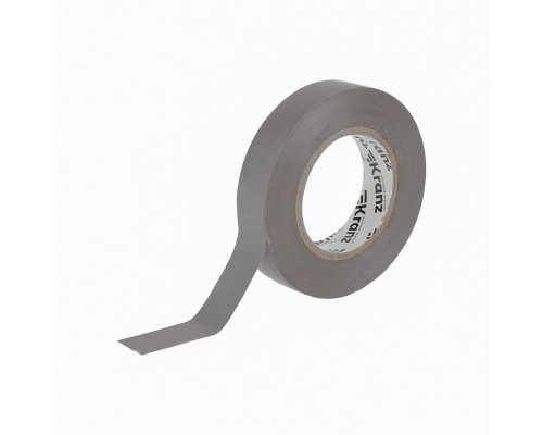 Изолента ПВХ KRANZ 0.13х19 мм, 25 м, серая (5 шт./уп.)