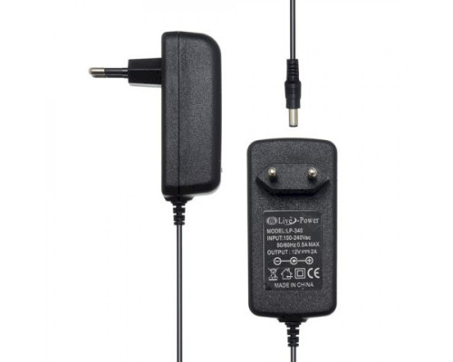 Блок питания 12V/2A=2A MR-347(LP340)с раз.5,5*2,5 с защитой от к/з