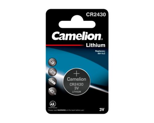 Батарейка Camelion CR2430 BL1 Lithium 3V (1/10/1800)