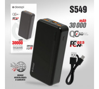 Внешний АКБ (Power bank) Deespi  DP03Q 30000mAh PD20W/QC3.0/Fast 22.5W (Black)