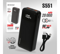 Внешний АКБ (Power bank) Deespi  DP21Q 20000mAh PD20W/QC3.0/Fast 22.5W/LED Display (Black)