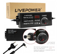 Блок питания универсальный  LP393  9-24V/5A LCD+регулировка  (5,5*2,5)