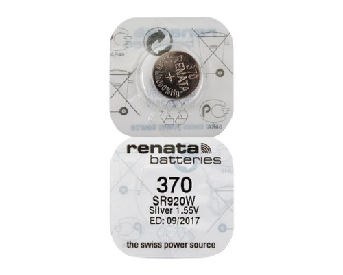 Батарейка Renata 370 (SR920W) Silver Oxide 1.55V (1/10/100)