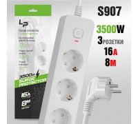 Сетевой фильтр-удлинитель Live-Power LP5110 3р. С/З 16А с выкл. 8м (white)