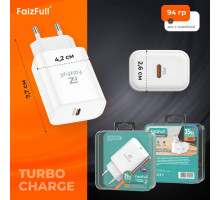 СЗУ Блок в блистере FaizFull FC212 Super Fast Charge USB-C 35W Gan