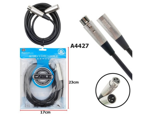Кабель Аудио Premium H113  XLR-M to XLR-F 3000mm