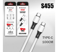 Кабель USB DS79 C-C 100W 1000mm силиконовый (White)