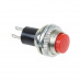 Выключатель-кнопка  металл 220V 2А (2с) (ON)-OFF  Ø10.2  красная  Mini  REXANT