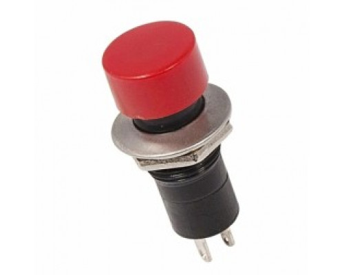 Выключатель-кнопка 250V 1 А (2с) OFF-(ON) Б/Фикс красная (PBS-16В) REXANT