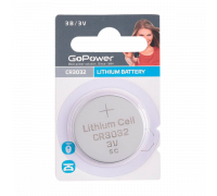 Батарейка GoPower CR3032 BL1 Lithium 3V (1/10/500)