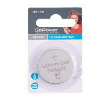 Батарейка GoPower CR3032 BL1 Lithium 3V (1/10/500)