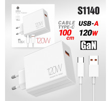 Сетевое зарядное устройство deespi DE09 120W+кабель Typec-C 1м White