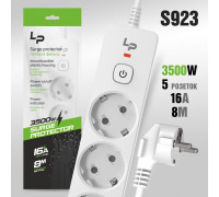 Сетевой фильтр-удлинитель Live-Power LP5150 5р. С/З 16А с выкл. 8м (white)