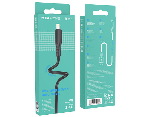 Кабель USB Borofone BX48 Ligthing black