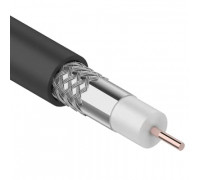 Кабель коаксиальный RG-6U, 75 Ом, CCS/Al/Al, 48%, 100 м, OUTDOOR, черный, PROconnect